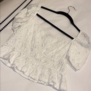 White Zara top